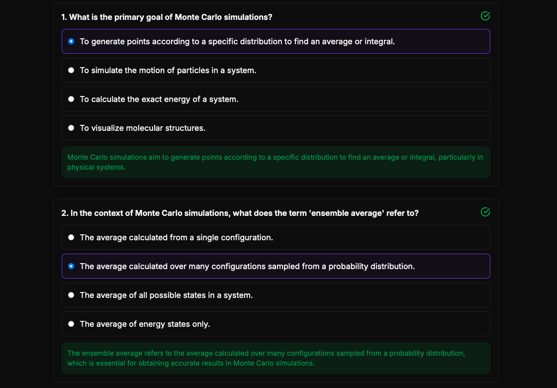 Multiple choice preview